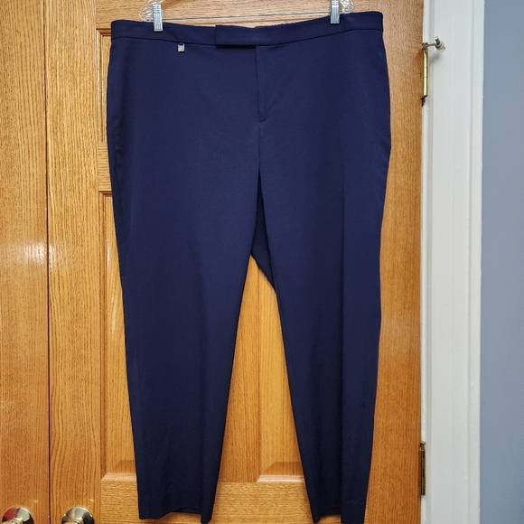 Lauren Ralph Lauren Plus Navy Trousers Dress Pants, 18W - Picture 2 of 5